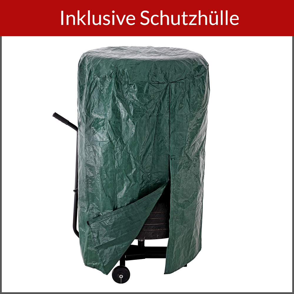 Porta pneumatici albero verde alluminio 116x53x79cm