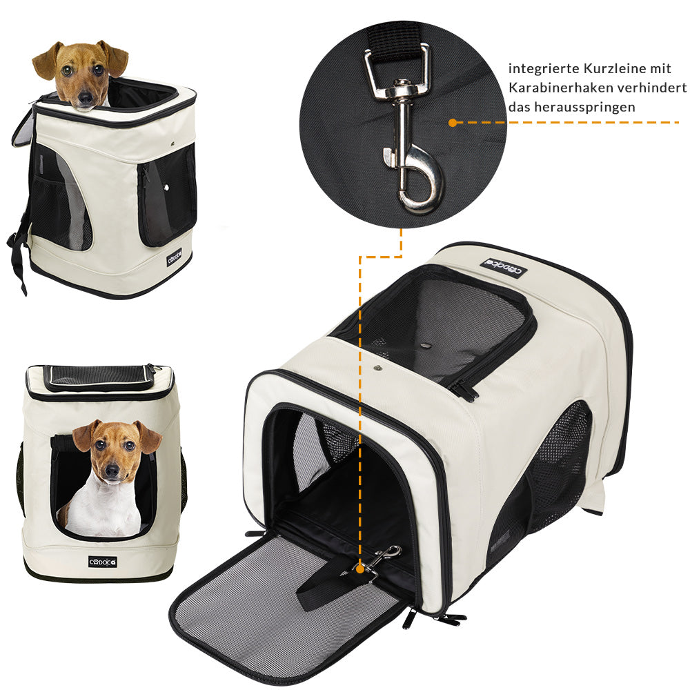 Zaino per Animali beige 41x30x31cm