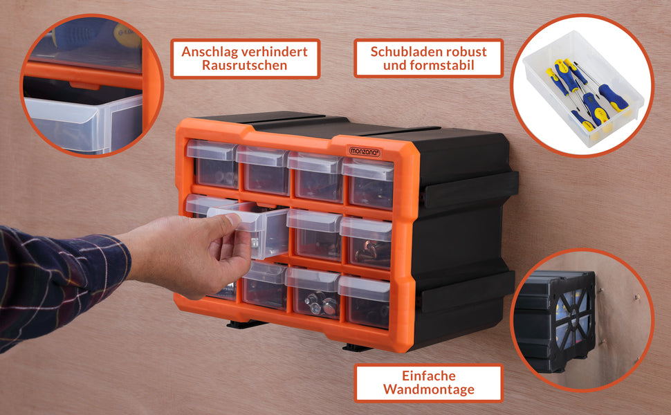 Organizzatore portaminuterie 29,5x19,5x16cm - 12 scomparti