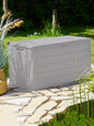Baule da giardino Woody grigio 116x43x55cm
