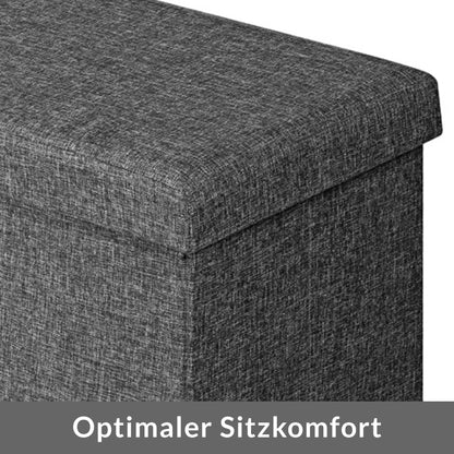 Pouf seduta grigio scuro 115x38x38cm
