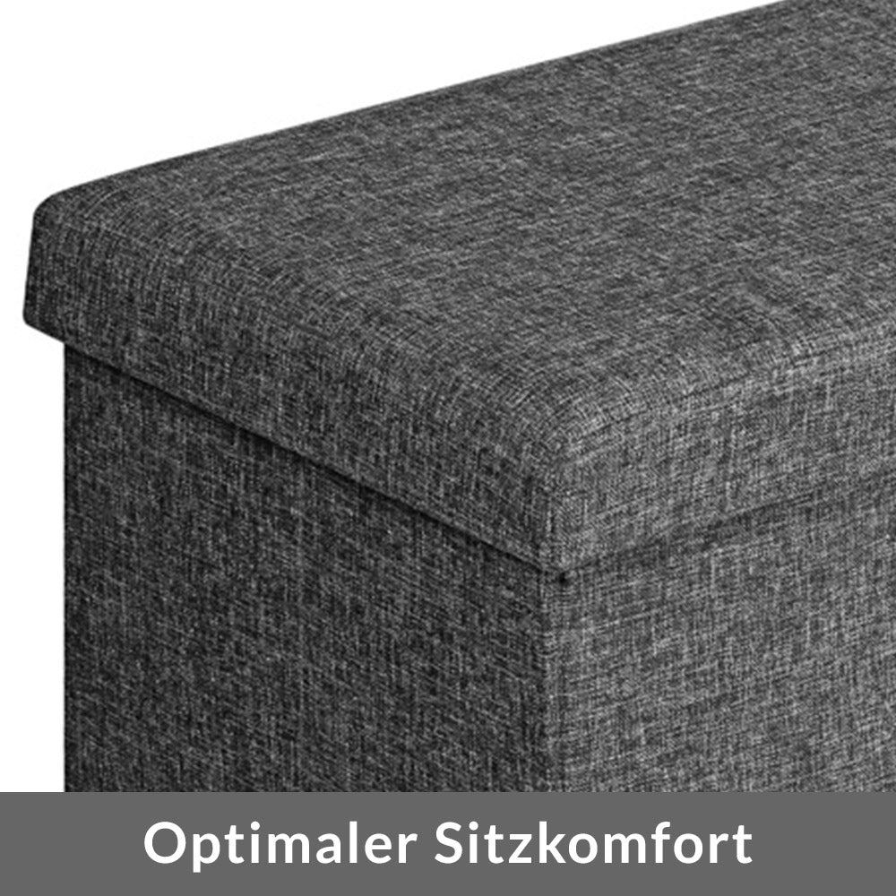 Pouf seduta grigio scuro 115x38x38cm