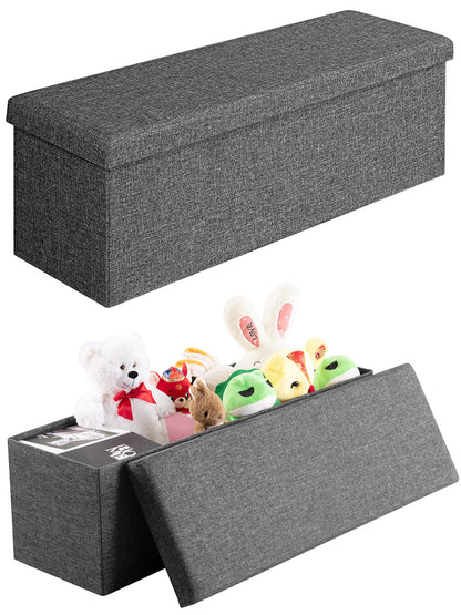 Pouf seduta grigio scuro 115x38x38cm