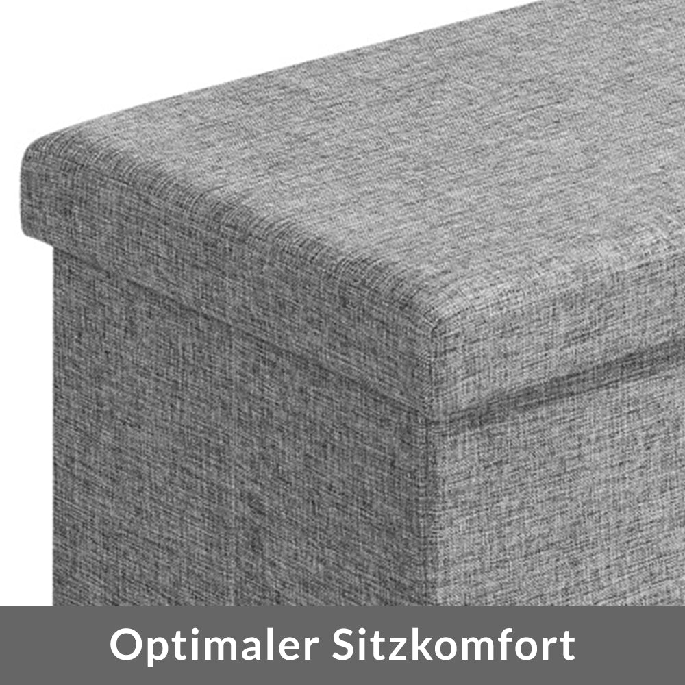 Pouf seduta grigio 115x38x38cm