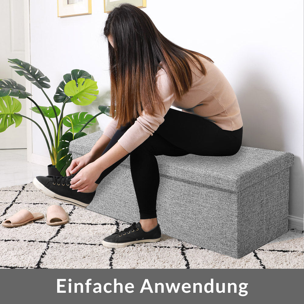 Pouf seduta grigio 115x38x38cm