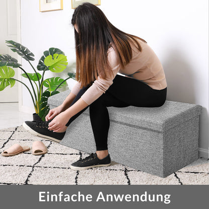 Pouf seduta grigio 115x38x38cm