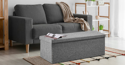 Pouf seduta grigio 115x38x38cm