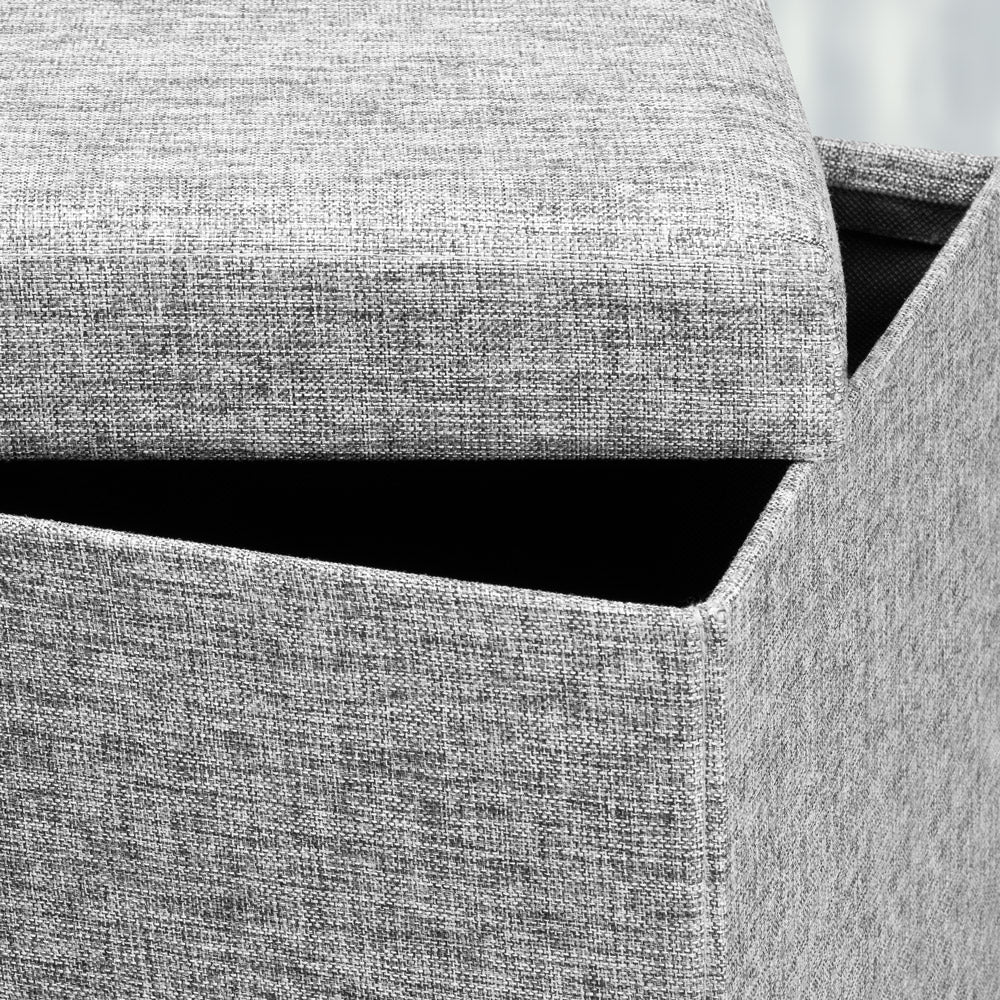 Pouf seduta grigio 115x38x38cm