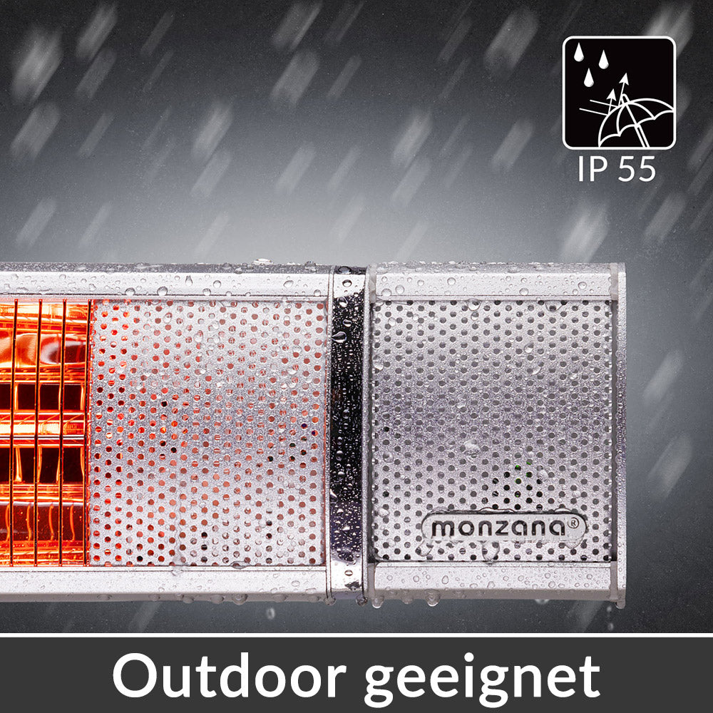 Stufa ad infrarossi 3000W color argento