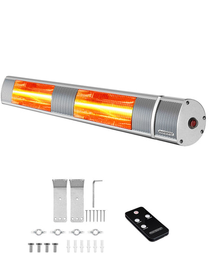 Stufa ad infrarossi 3000W color argento