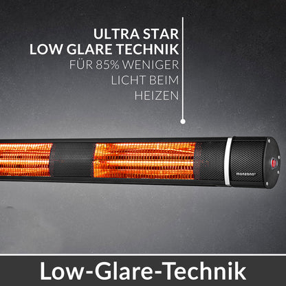 Stufa ad infrarossi 3000W colore nero