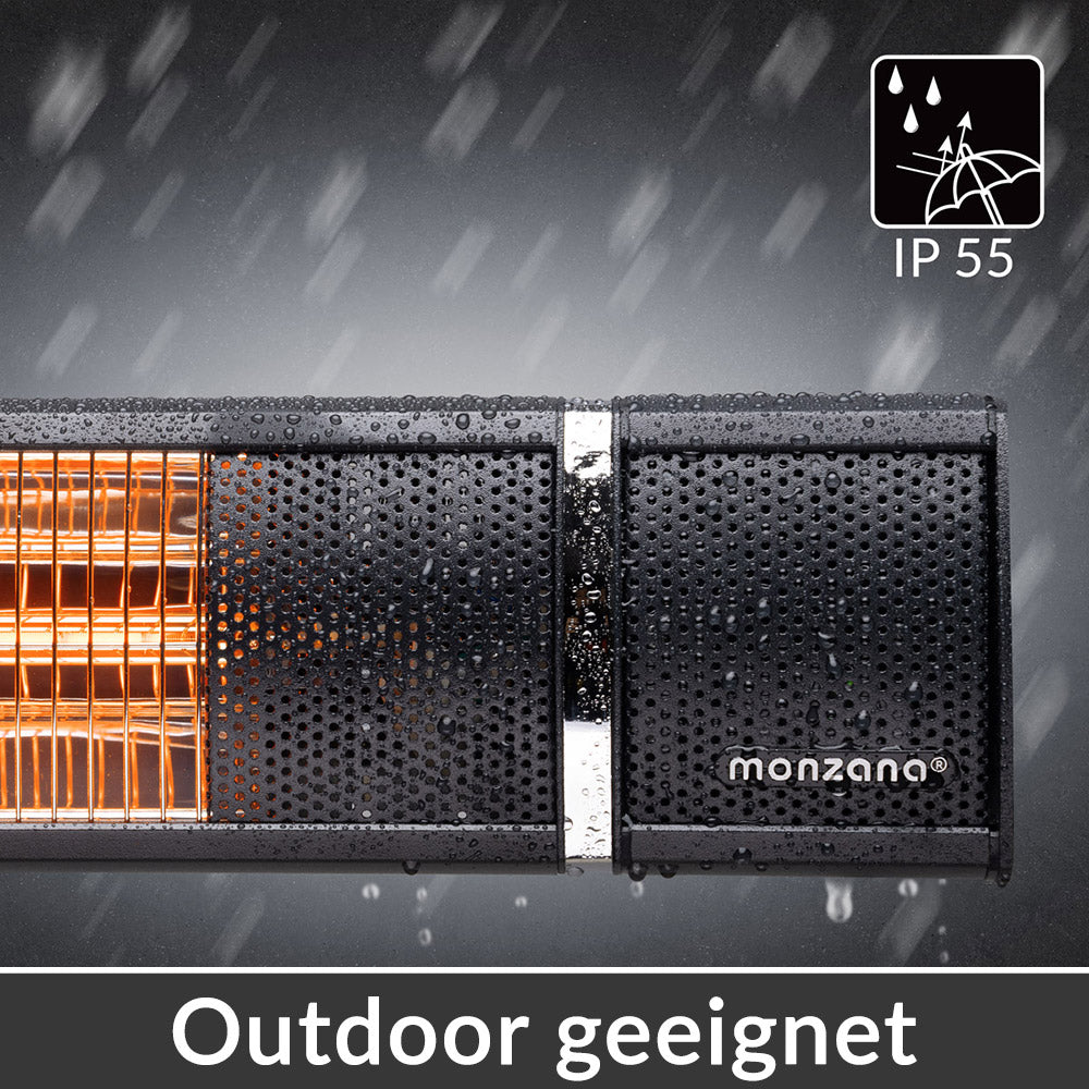 Stufa ad infrarossi 3000W colore nero