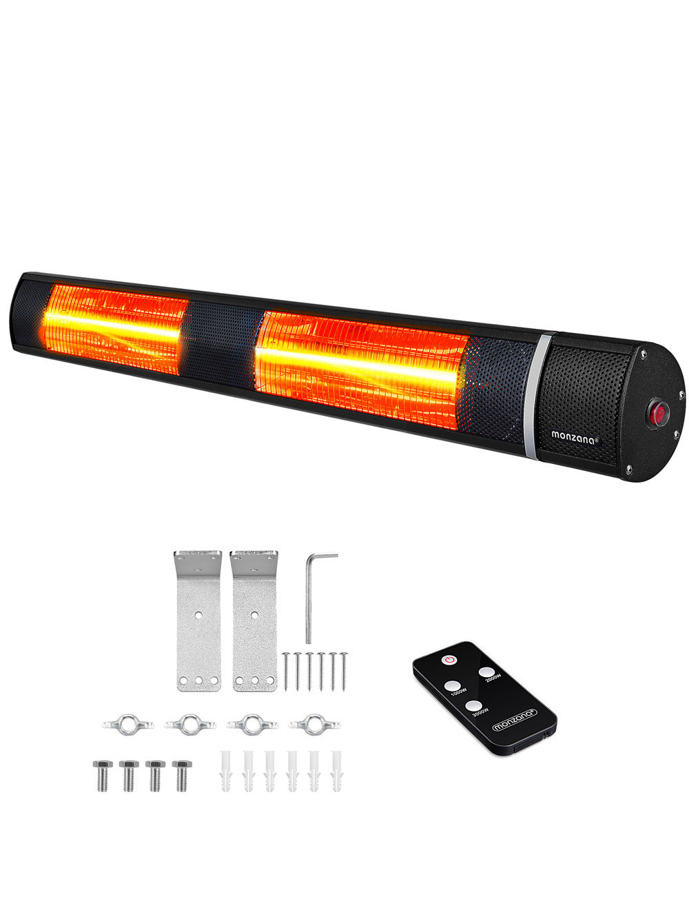 Stufa ad infrarossi 3000W colore nero