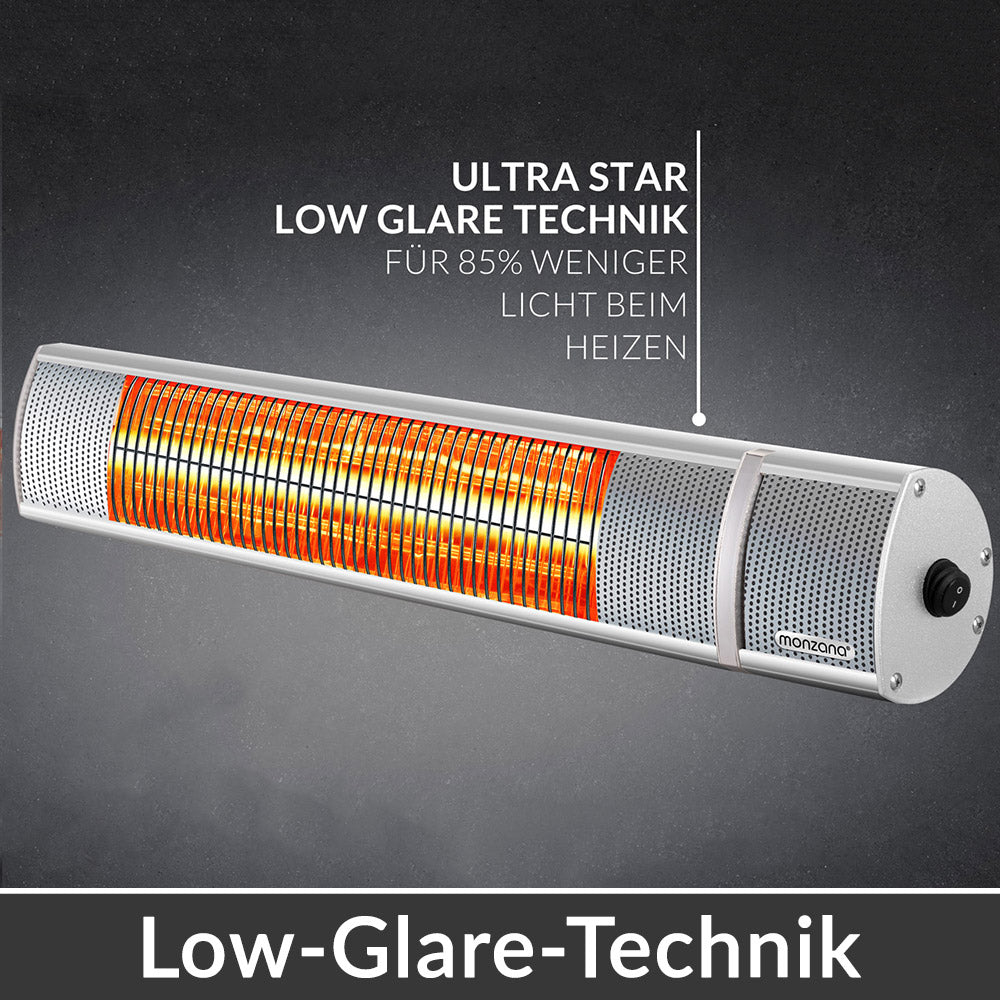 Stufa a infrarossi 2000W color argento