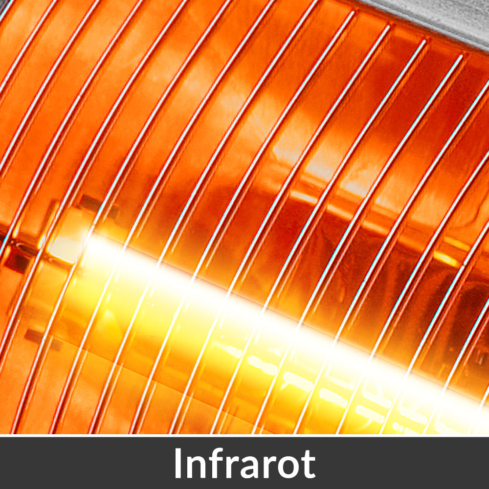 Stufa a infrarossi 2000W color argento