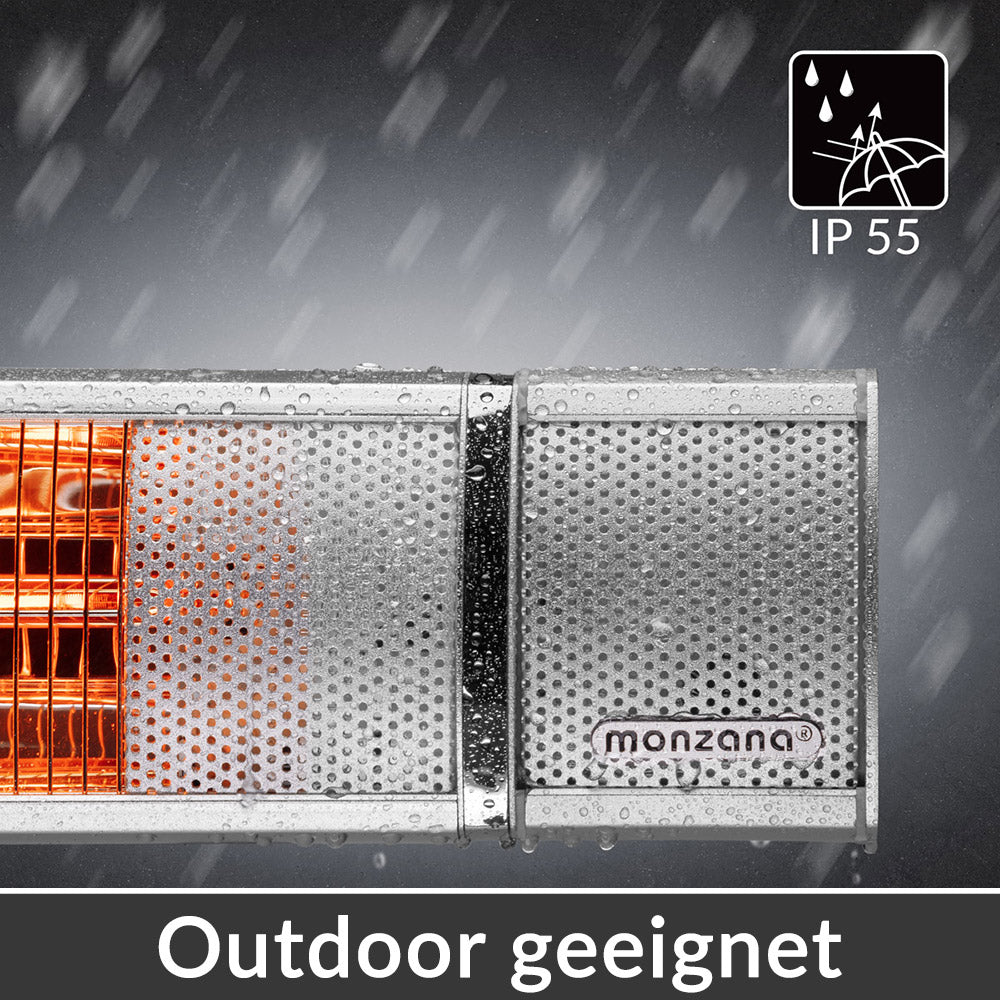 Stufa a infrarossi 2000W color argento