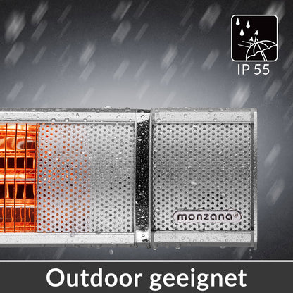 Stufa a infrarossi 2000W color argento