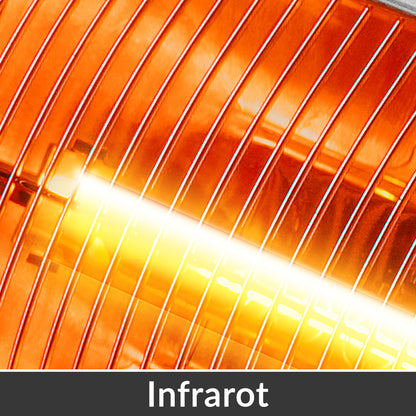 Stufa a infrarossi 2000W colore nero