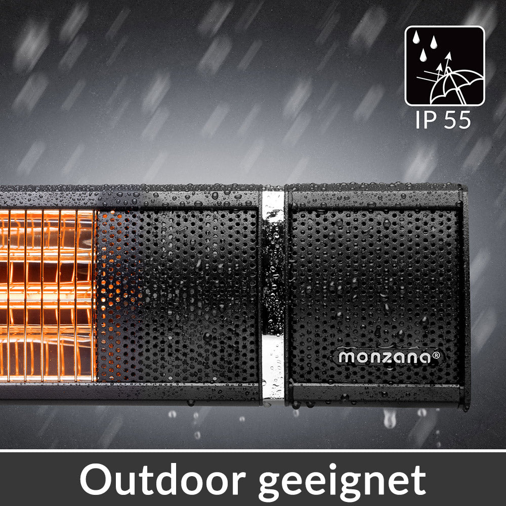 Stufa a infrarossi 2000W colore nero