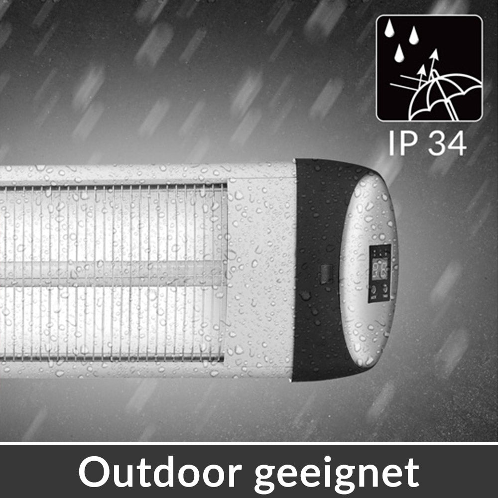 Stufa ad infrarossi 2500W color argento