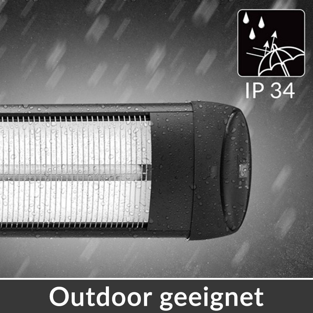 Stufa ad infrarossi 2500W colore nero