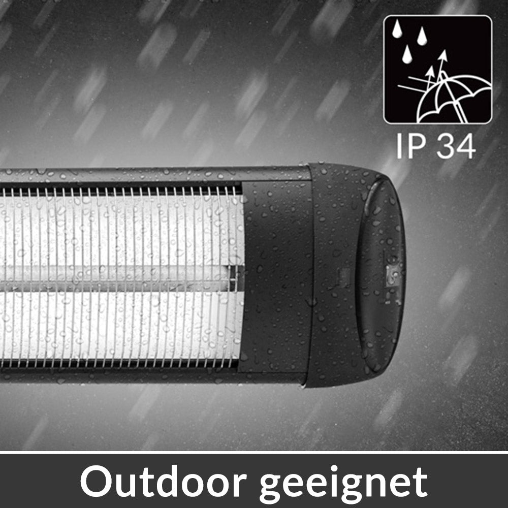Stufa a infrarossi 2500W nera