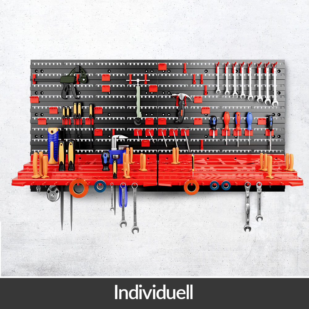 Scaffale a muro officina 95x54cm 54 pezzi