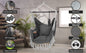 Poltrona sospesa antracite 170x100x150cm