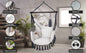 Poltrona sospesa crema 170x100x150cm