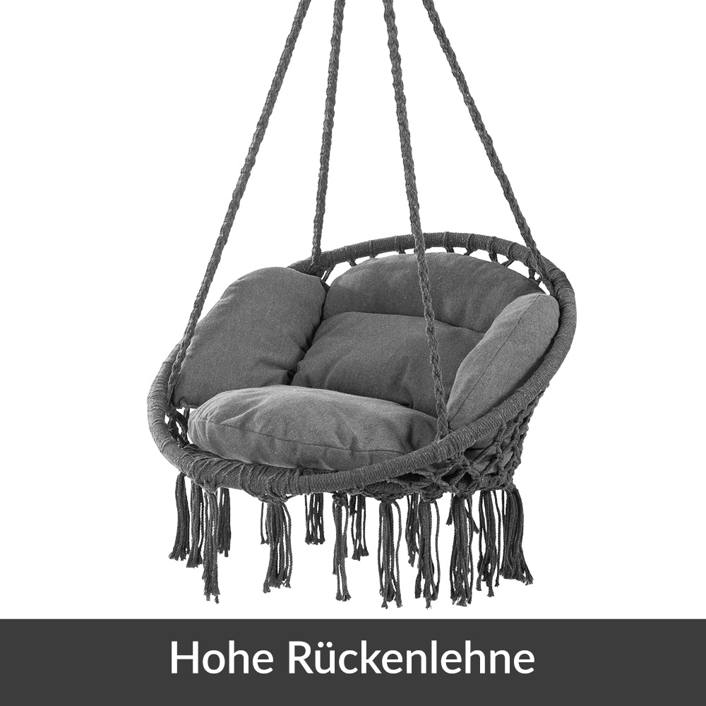 Poltrona sospesa antracite 80x60x140cm