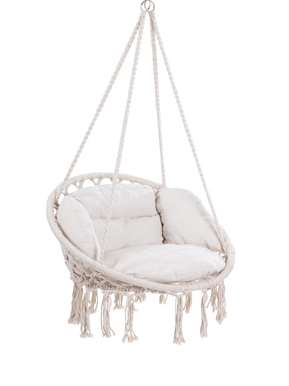 Poltrona sospesa crema 80x60x140cm
