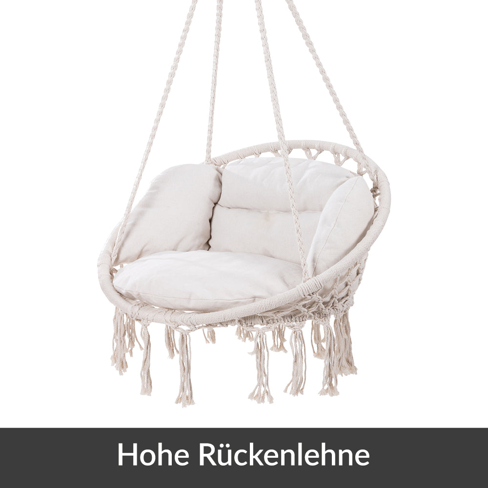 Poltrona sospesa crema 80x60x140cm