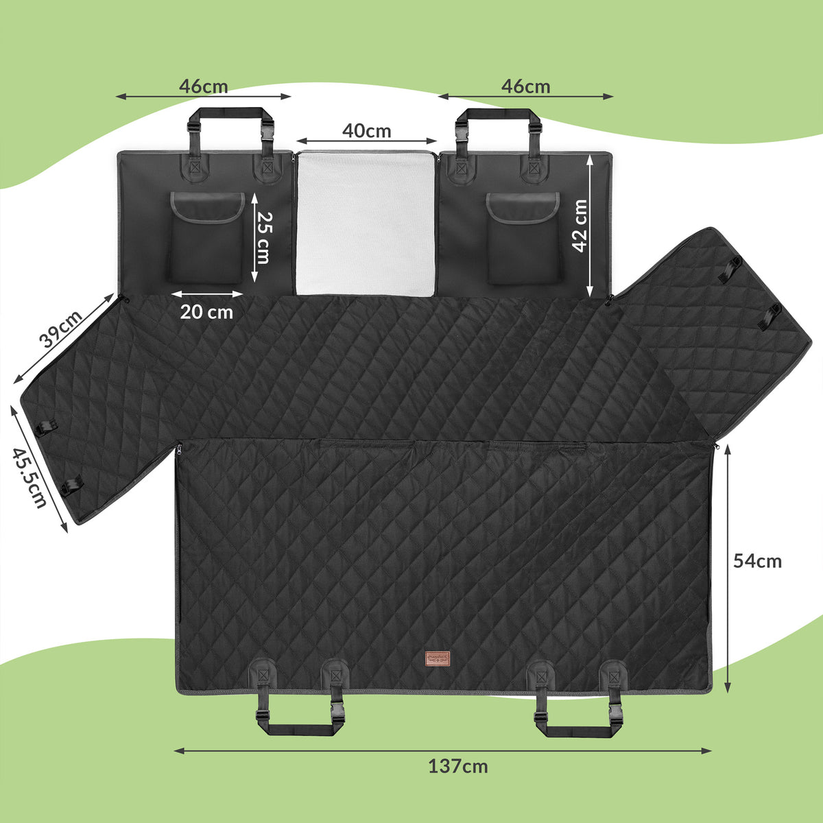 Coperta auto per cani 147x137 cm impermeabile