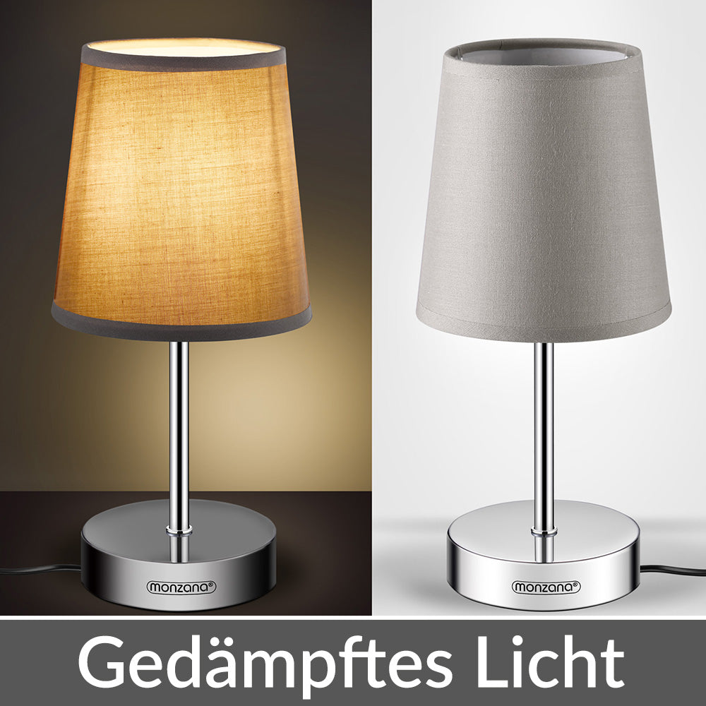 Lampada da comodino tortora