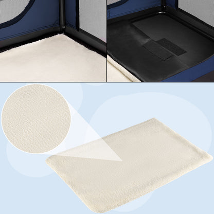 Trasportino per cani blu navy S 50x34x36cm pieghevole