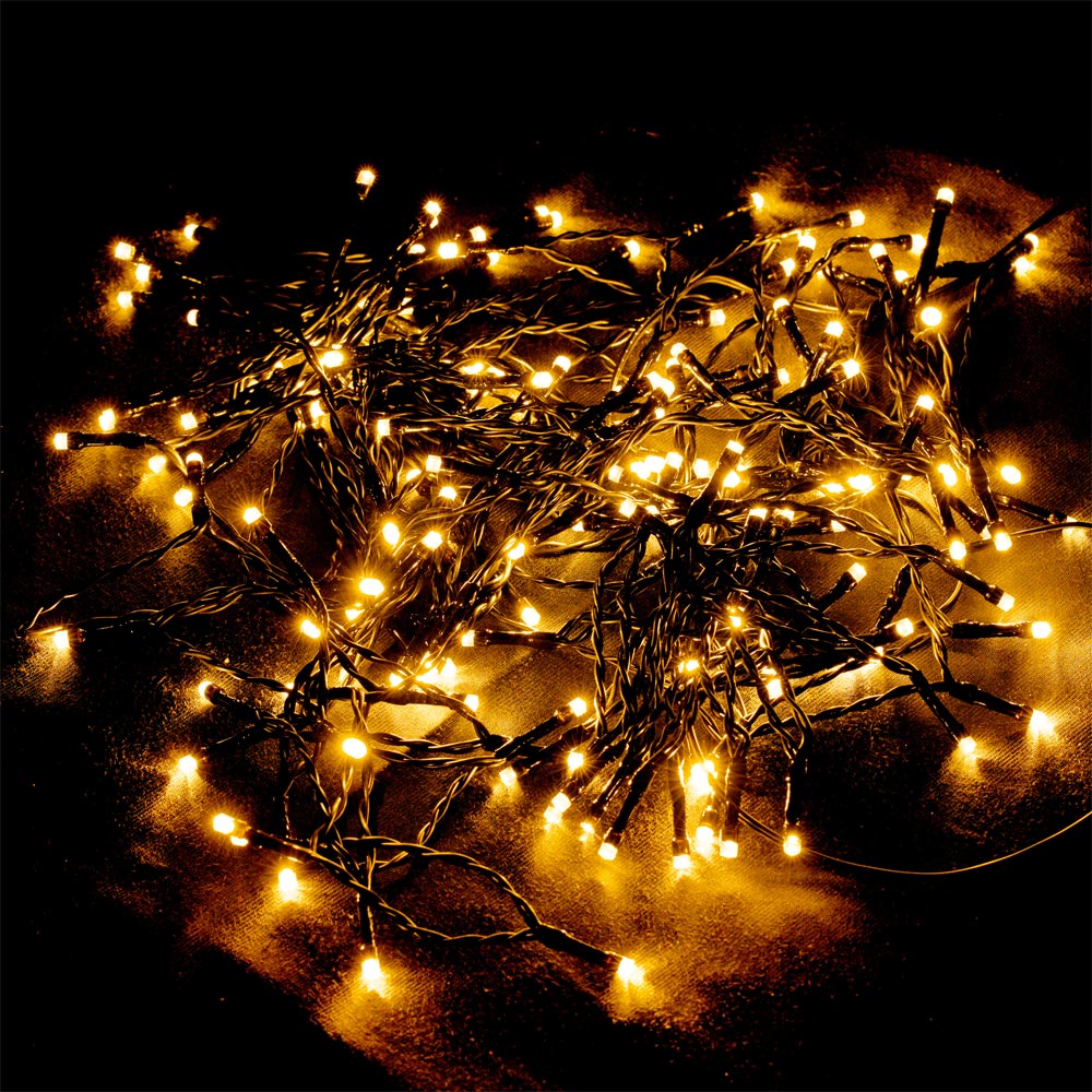 Catena di luci Natale 400 LED bianco caldo 40m