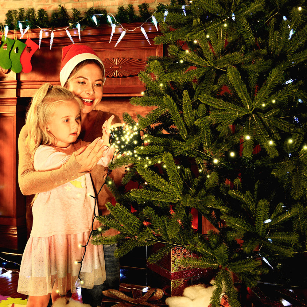 Catena di luci Natale 400 LED bianco caldo 40m