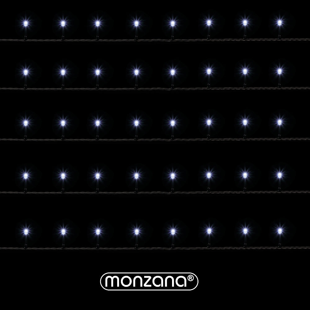 Catena di luci Natale 600 LED bianco freddo 60m telecomando