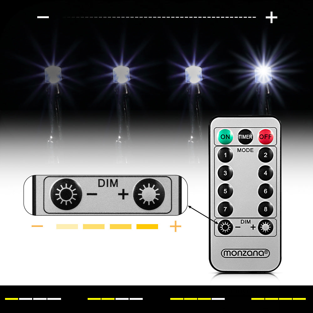 Catena di luci Natale 600 LED bianco freddo 60m telecomando