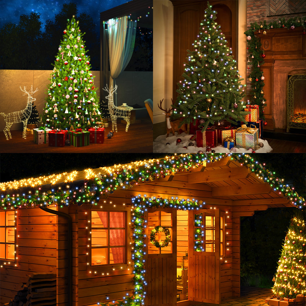 Catena di luci Natale 600 LED colorato 60m telecomando