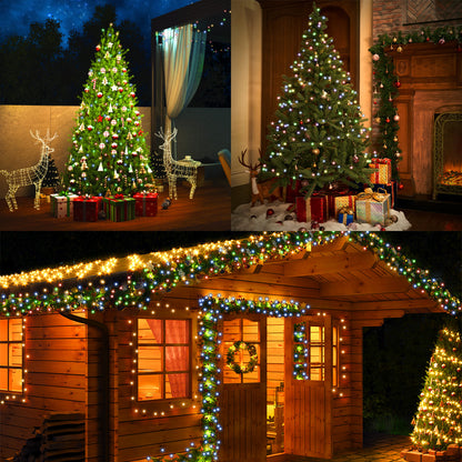 Catena di luci Natale 600 LED colorato 60m telecomando