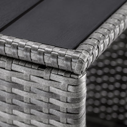 Tavolino da giardino grigio 45x45x40cm altezza regolabile