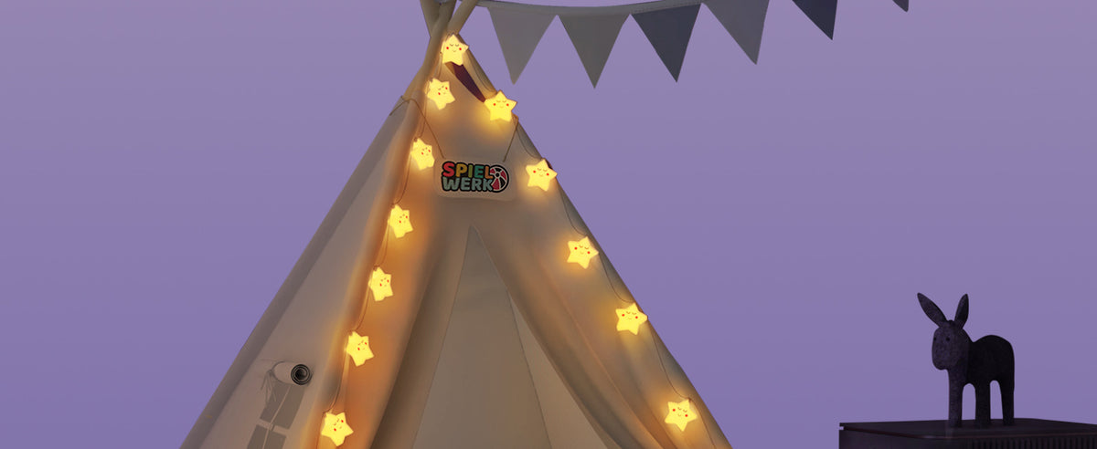 Tenda teepee per bambini bianco/grigio 160x130x130cm