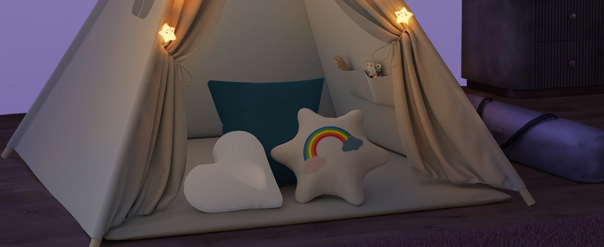 Tenda teepee per bambini grigio 160x130x130cm
