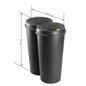 Pattumiera doppia con pulsante nero plastica 2x25L