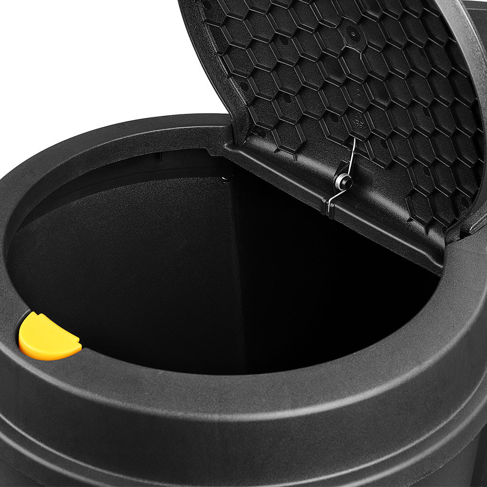 Pattumiera doppia con pulsante nero plastica 2x25L