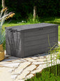 Baule da giardino Woody antracite-marrone 116x43x55cm