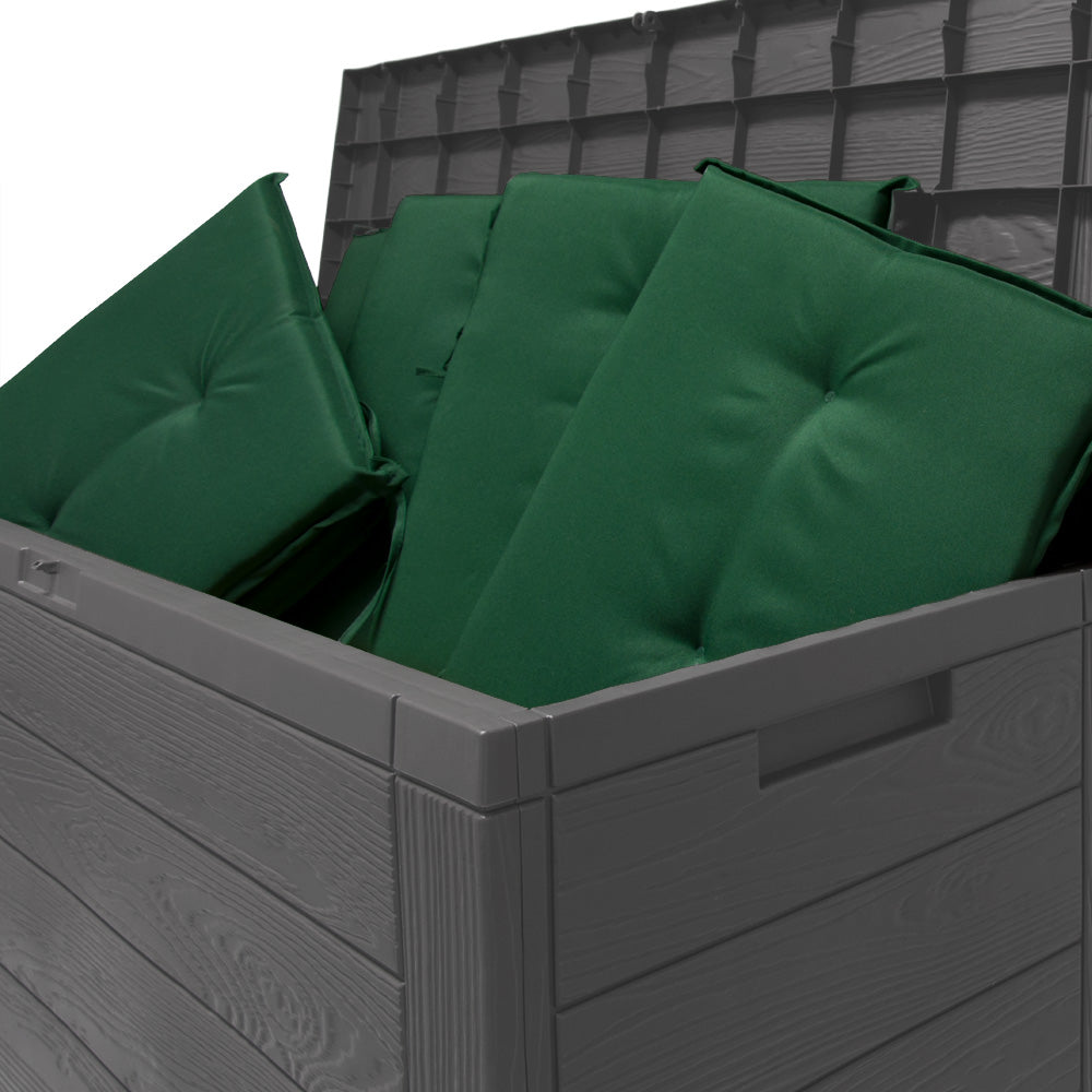 Baule da giardino Woody antracite-marrone 116x43x55cm
