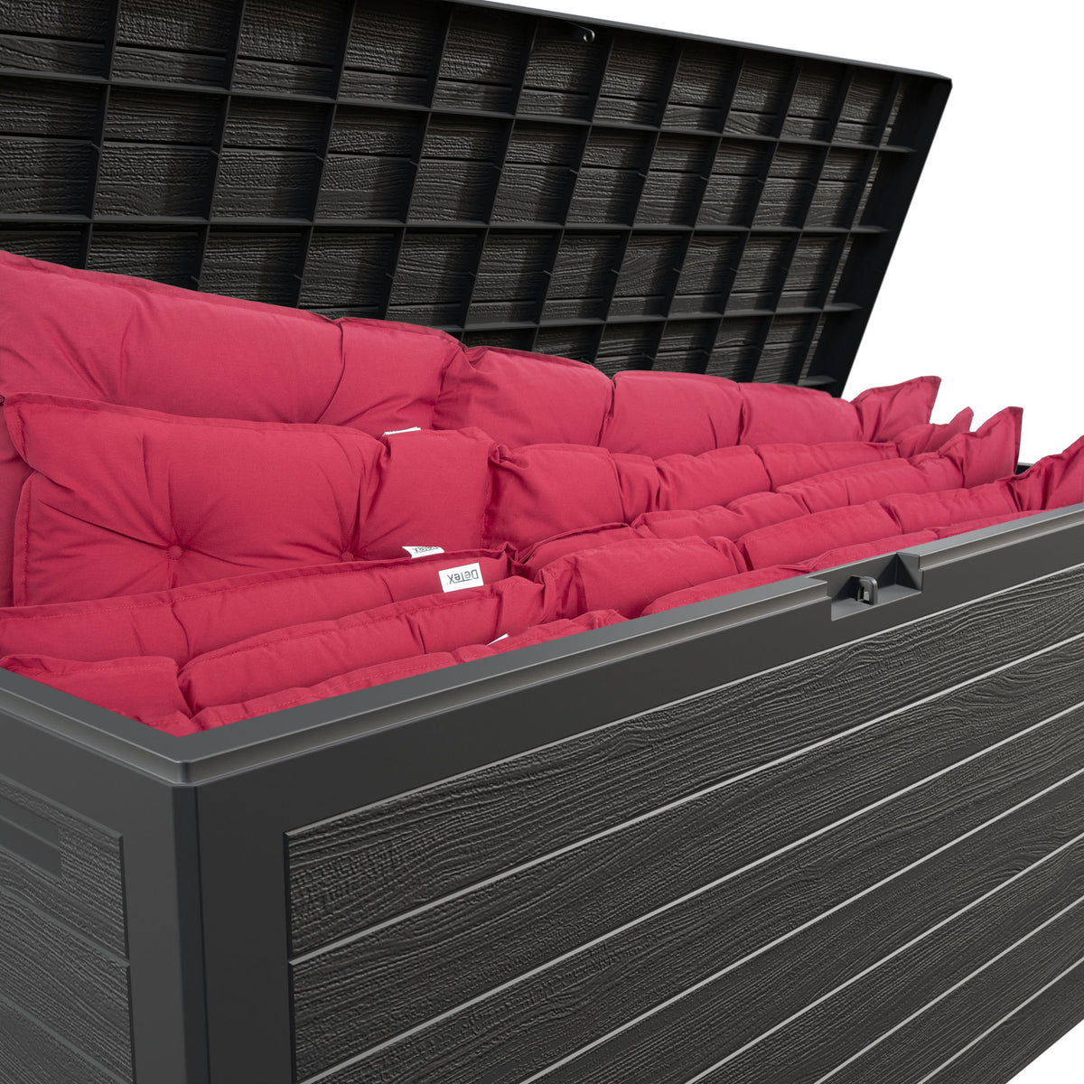 Baule da giardino Woody antracite-marrone 116x43x55cm