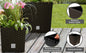 Vaso da esterno Rato Low set 2 pz marrone 39x39x40,5cm